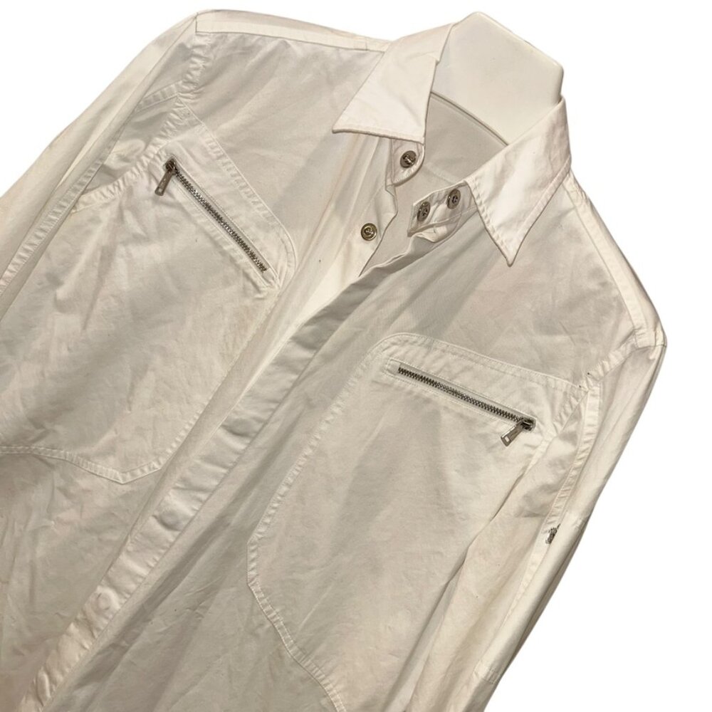 Ralph Lauren Black Label $635 classic white crisp cotton shirt dress 8 - Picture 3 of 4